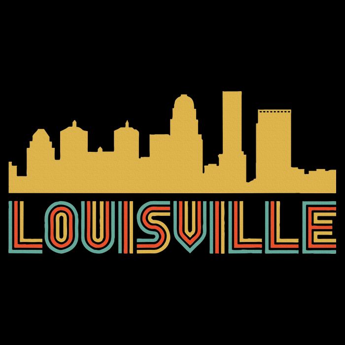 Vintage Retro Louisville Kentucky Skyline Toddler T-Shirt