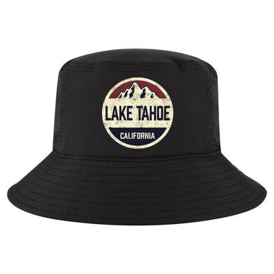 Vintage Retro Lake Tahoe California Mountain Circle Sports Cool Comfort Performance Bucket Hat