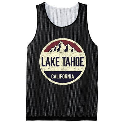 Vintage Retro Lake Tahoe California Mountain Circle Sports Mesh Reversible Basketball Jersey Tank