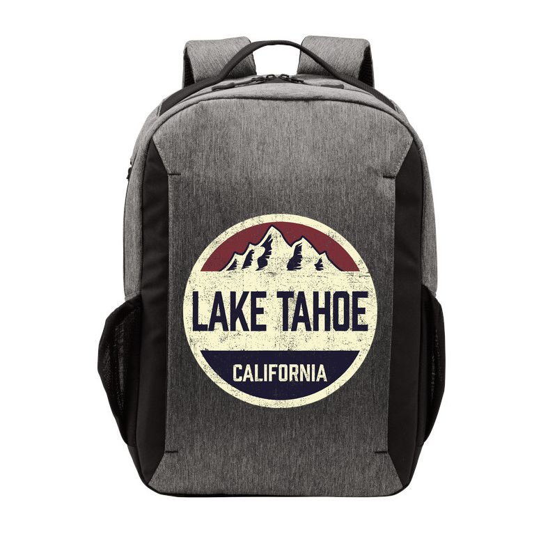 Vintage Retro Lake Tahoe California Mountain Circle Sports Vector Backpack