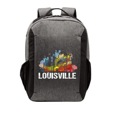 Vintage Retro Louisville Kentucky Skyline Gift Vector Backpack