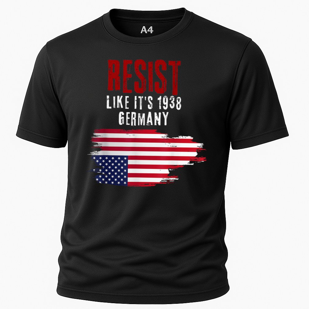 Vintage Resist Like It'S 1938 Germany Flag Cooling Performance Crew T-Shirt