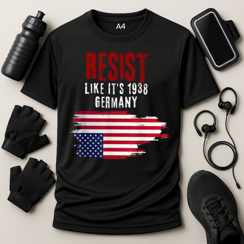Vintage Resist Like It'S 1938 Germany Flag Cooling Performance Crew T-Shirt