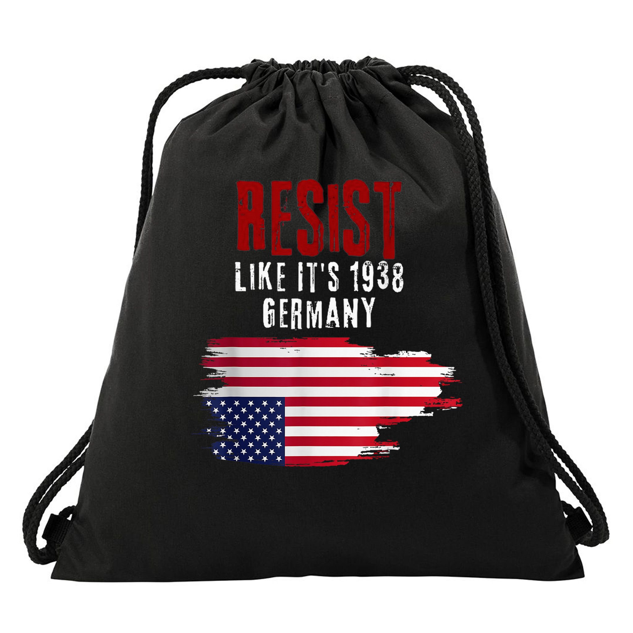 Vintage Resist Like It'S 1938 Germany Flag Drawstring Bag