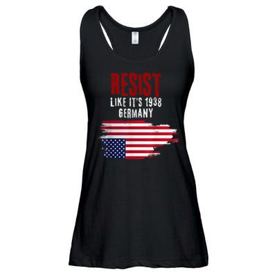 Vintage Resist Like It'S 1938 Germany Flag Ladies Essential Flowy Tank