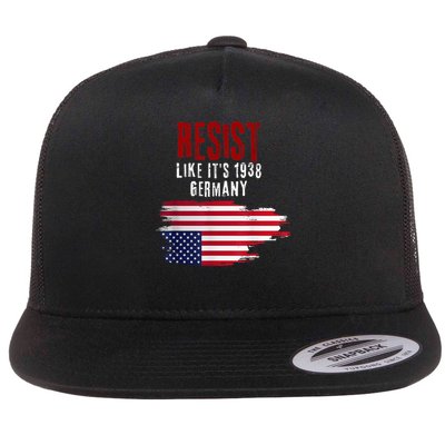 Vintage Resist Like It'S 1938 Germany Flag Flat Bill Trucker Hat