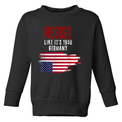 Vintage Resist Like It'S 1938 Germany Flag Toddler Sweatshirt