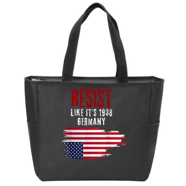 Vintage Resist Like It'S 1938 Germany Flag Zip Tote Bag