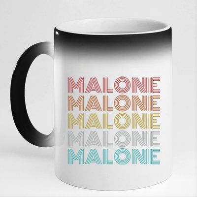 Vintage Retro Malone 11oz Black Color Changing Mug