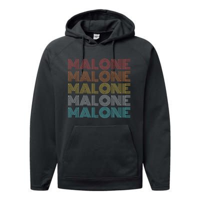 Vintage Retro Malone Performance Fleece Hoodie