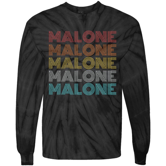 Vintage Retro Malone Tie-Dye Long Sleeve Shirt