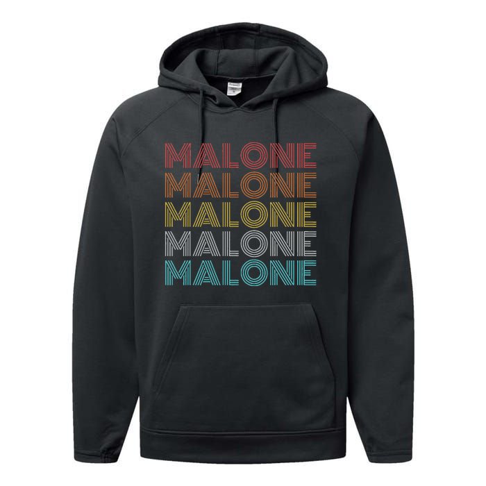 Vintage Retro Malone Performance Fleece Hoodie