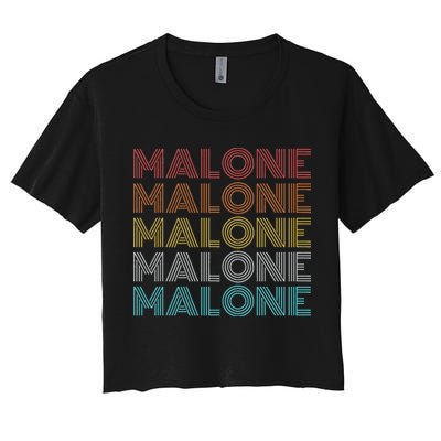 Vintage Retro Malone Women's Crop Top Tee