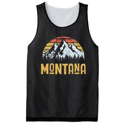 Vintage Retro Mt Montana Us Mountain State Mesh Reversible Basketball Jersey Tank