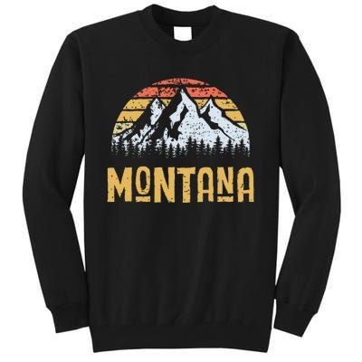 Vintage Retro Mt Montana Us Mountain State Tall Sweatshirt