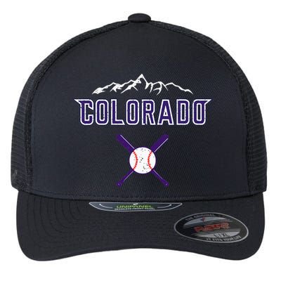 Vintage Rocky Mountain Silhouette Colorado Sport Flexfit Unipanel Trucker Cap