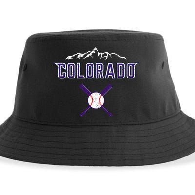 Vintage Rocky Mountain Silhouette Colorado Sport Sustainable Bucket Hat