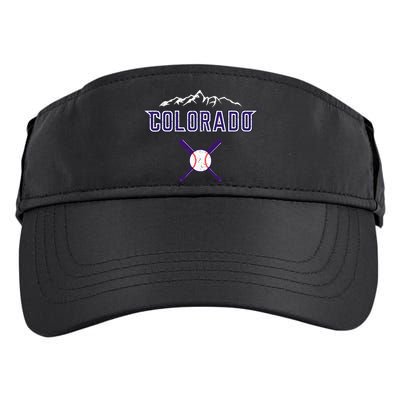 Vintage Rocky Mountain Silhouette Colorado Sport Adult Drive Performance Visor