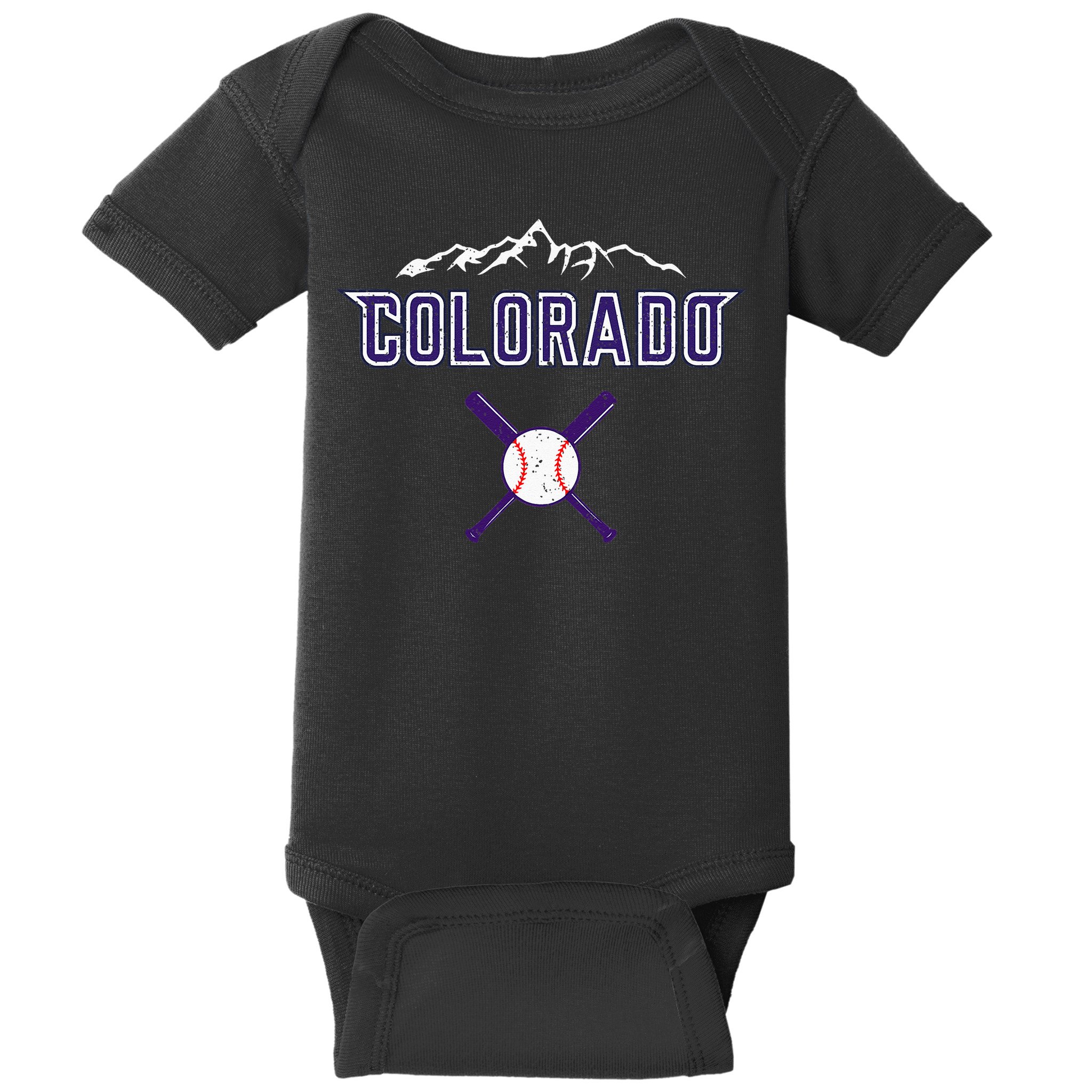 Vintage Rocky Mountain Silhouette Colorado Sport Baby Bodysuit