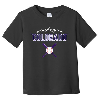 Vintage Rocky Mountain Silhouette Colorado Sport Toddler T-Shirt