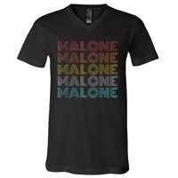 Vintage Retro Malone V-Neck T-Shirt