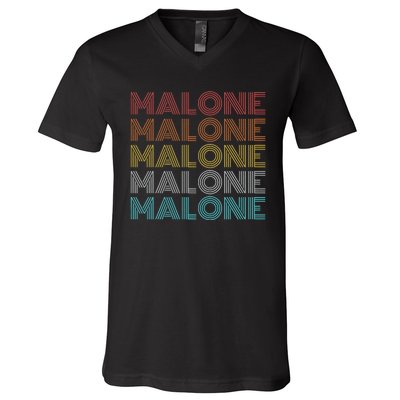 Vintage Retro Malone V-Neck T-Shirt