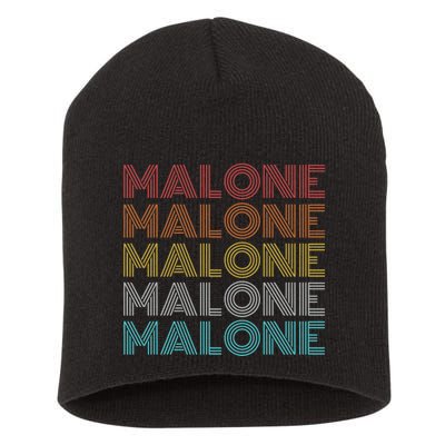 Vintage Retro Malone Short Acrylic Beanie