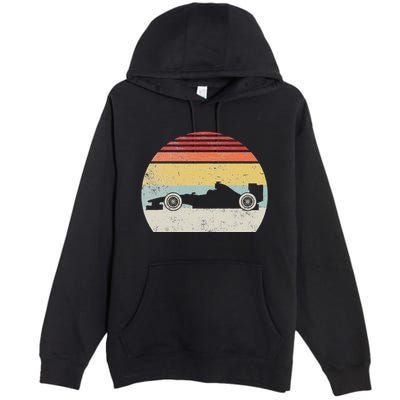 Vintage Retro Mechanic Sport Formula Race Car Premium Pullover Hoodie