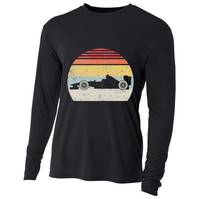 Vintage Retro Mechanic Sport Formula Race Car Cooling Performance Long Sleeve Crew