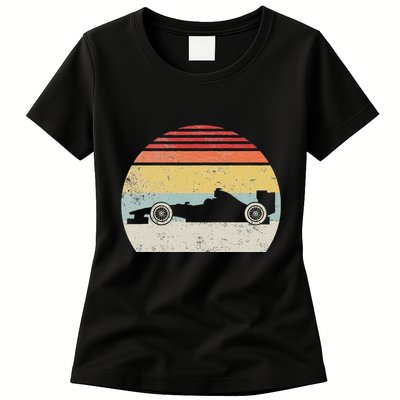 Vintage Retro Mechanic Sport Formula Race Car Womens T-Shirt