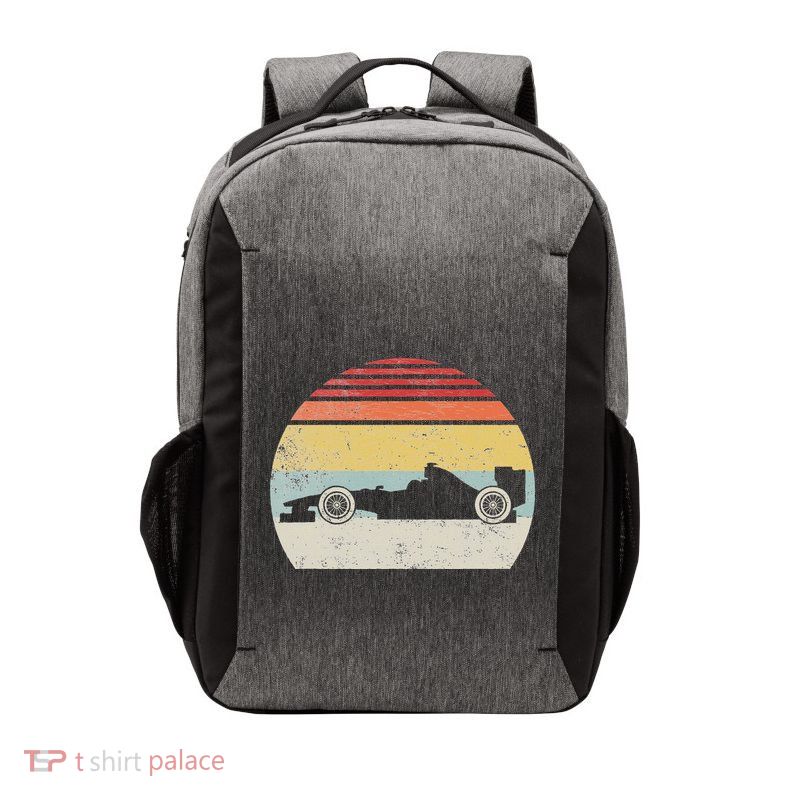 Vintage Retro Mechanic Sport Formula Race Car Vector Backpack