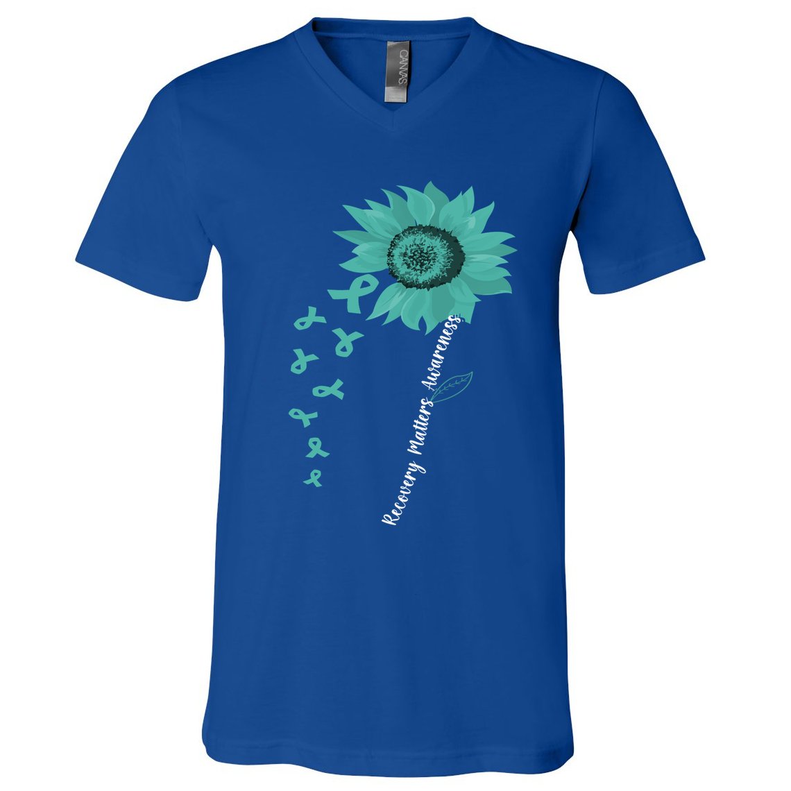 Vintage Recovery Matters Awareness Gift V-Neck T-Shirt