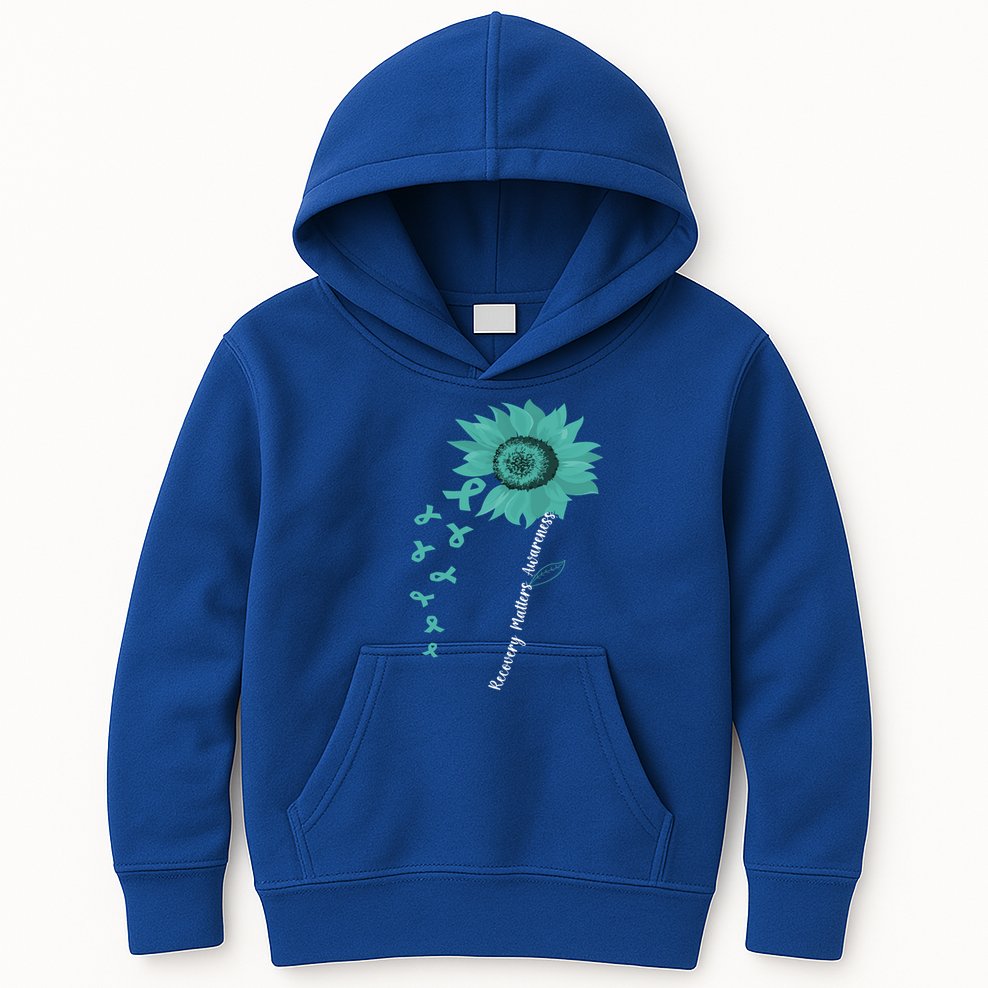 Vintage Recovery Matters Awareness Gift Kids Hoodie
