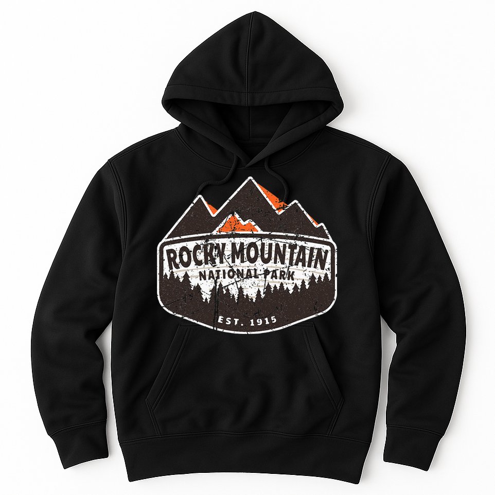 Vintage Rocky Mountain National Park Colorado Souvenir Hoodie