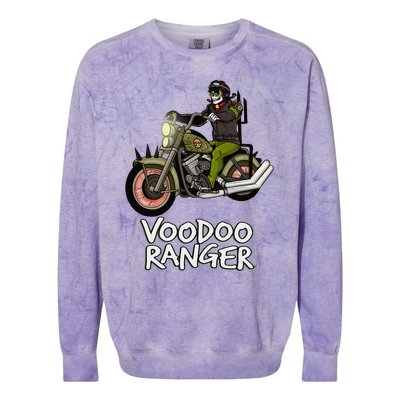 Voodoo Ranger Motorcycle Enthusiast Rider Graphic Top Colorblast Crewneck Sweatshirt