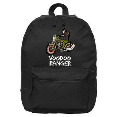Voodoo Ranger Motorcycle Enthusiast Rider Graphic Top 16 in Basic Backpack