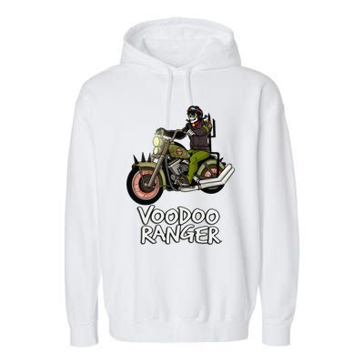 Voodoo Ranger Motorcycle Enthusiast Rider Graphic Top Garment-Dyed Fleece Hoodie