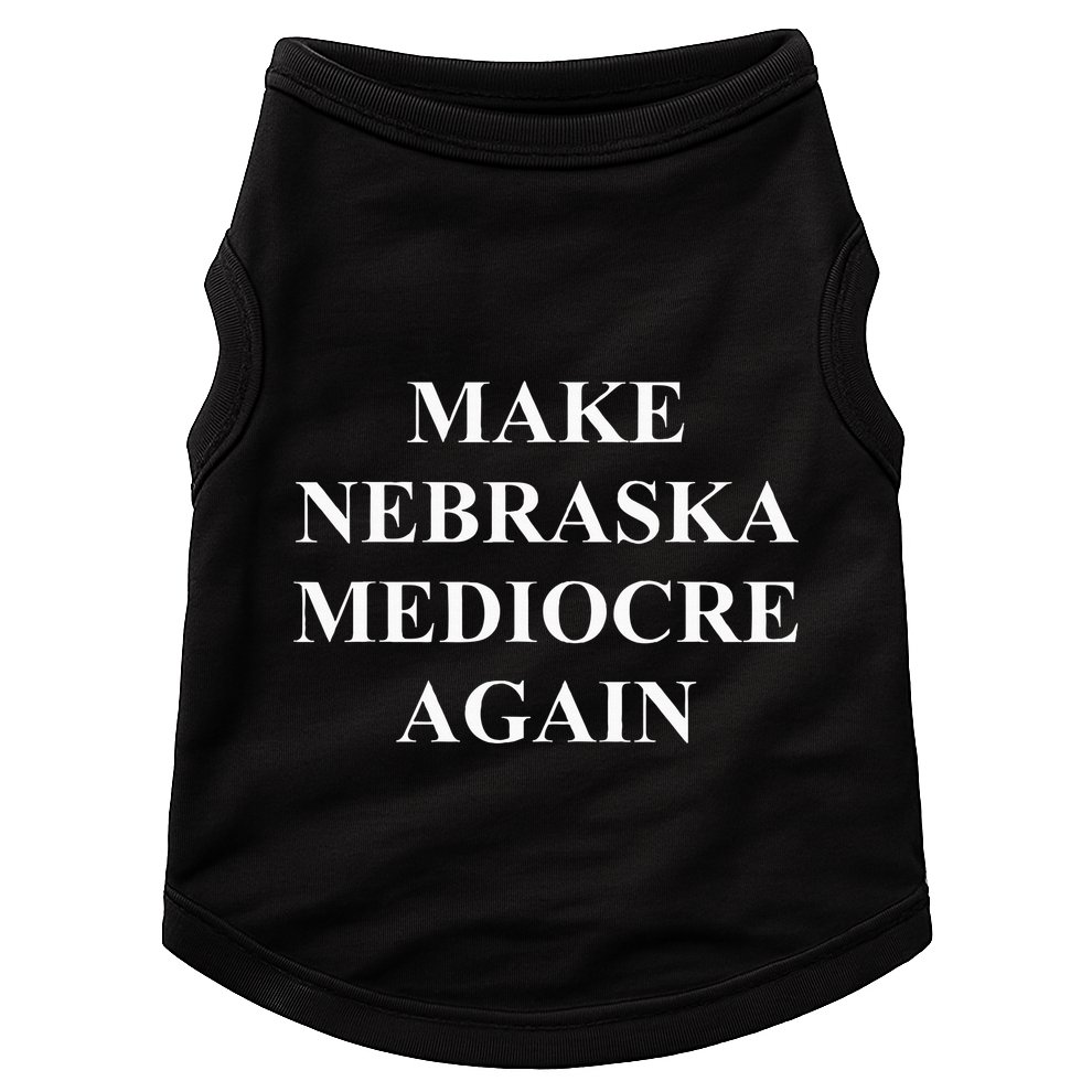 Vintage Retro Make Nebraska Mediocre Again Doggie Tank
