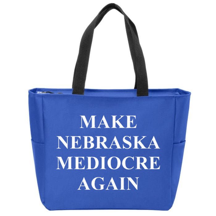 Vintage Retro Make Nebraska Mediocre Again Zip Tote Bag