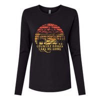 Vintage Retro Music Fans Country Roads Take Me Home Womens Cotton Relaxed Long Sleeve T-Shirt