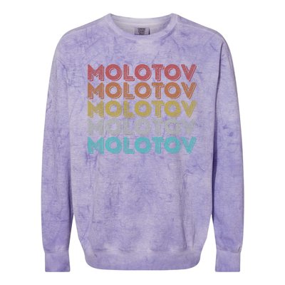 Vintage Retro Molotov Colorblast Crewneck Sweatshirt