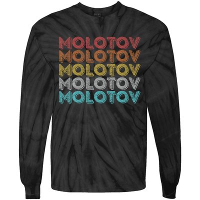 Vintage Retro Molotov Tie-Dye Long Sleeve Shirt