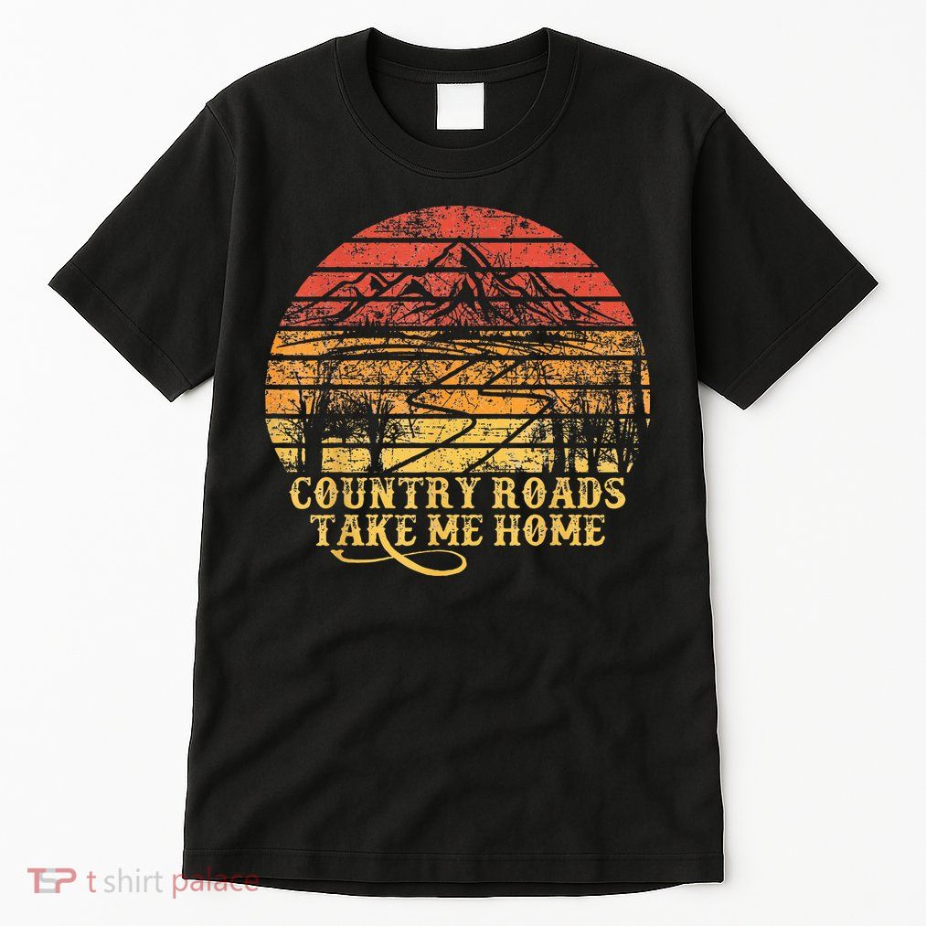 Vintage Retro Music Fans Country Roads Take Me Home Tall T-Shirt
