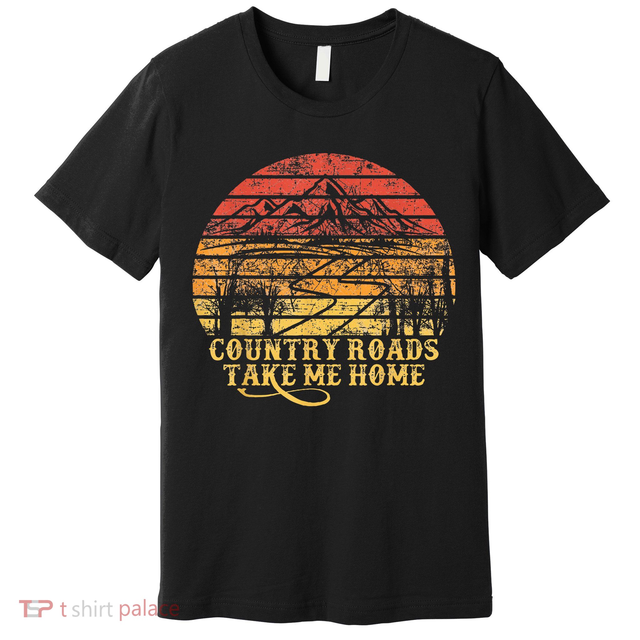 Vintage Retro Music Fans Country Roads Take Me Home Premium T-Shirt
