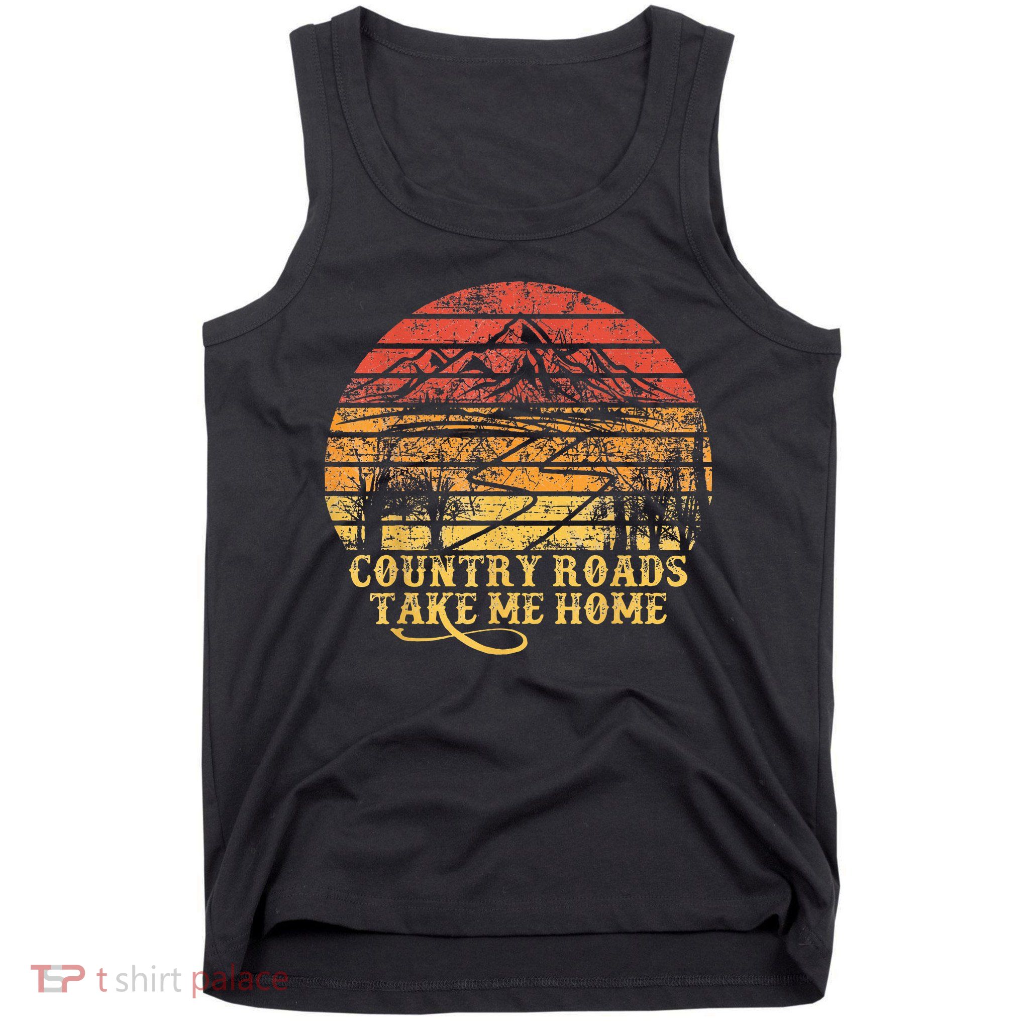 Vintage Retro Music Fans Country Roads Take Me Home Tank Top