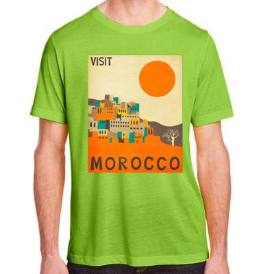 Vintage Retro Morocco Poster Adult ChromaSoft Performance T-Shirt