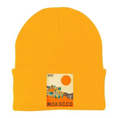 Vintage Retro Morocco Poster Knit Cap Winter Beanie