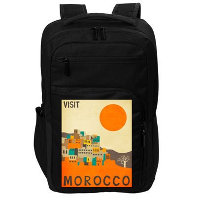 Vintage Retro Morocco Poster Impact Tech Backpack