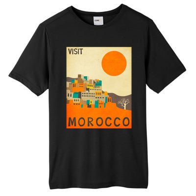 Vintage Retro Morocco Poster Tall Fusion ChromaSoft Performance T-Shirt