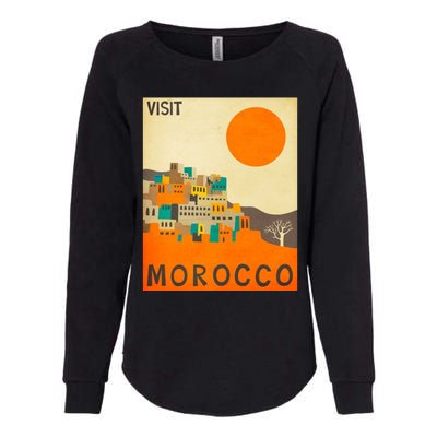 Vintage Retro Morocco Poster Womens California Wash Sweatshirt